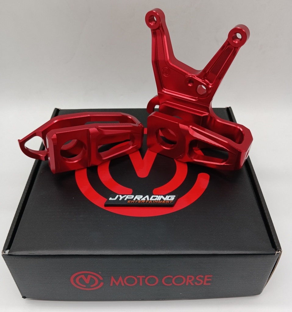 Ducati Panigale V4 Pair of chain tensioner sliders with OEM Brembo 84mm rear brake caliper support 