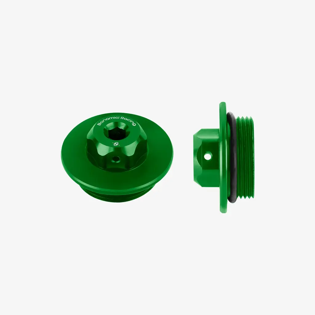 Bonamici Racing Oil Cap Green Kawasaki