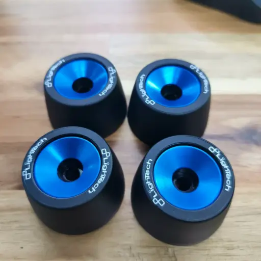 [WAPKA401VER] ZX10R Lightech Front and Rear Axle Sliders Blue