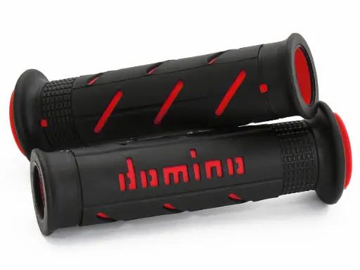 [A25041C4240C7-0] Domino Handle Bar Grip Black Red