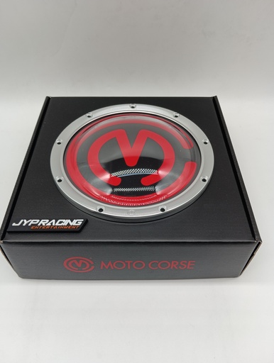 [102110046S] Ducati v4  MotoCorse Aluminum oil clutch window frame with special rounded clear window