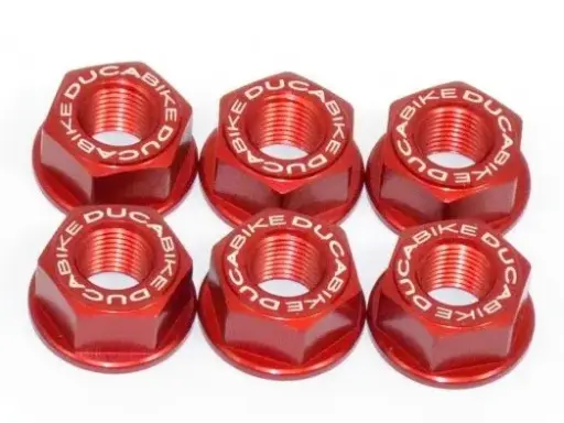 [6DSB01A] DBK Sprocket Nuts Red