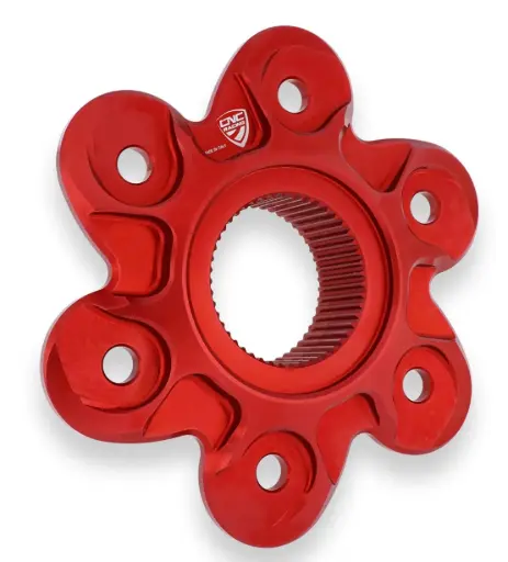 [FL501R] CNC Racing Rear Sprocket Flange Ducati, 6 Dampers Red
