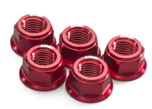 [DA386R] CNC Racing Nuts Set 5pcs M10X1.0 Red